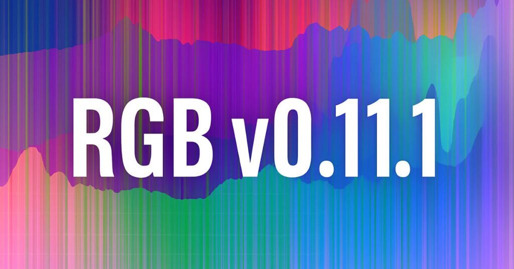 Rgb v0.11.1 will launch and you can create digital assets
